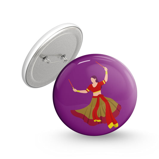 Dandiya Pin-back Button Badge