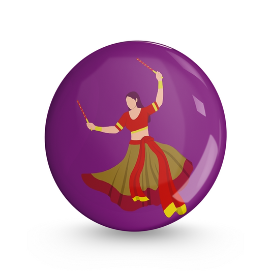 Dandiya Pin-back Button Badge