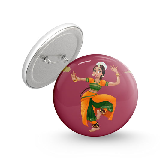 Barathanatiyam Pin-back Button Badge