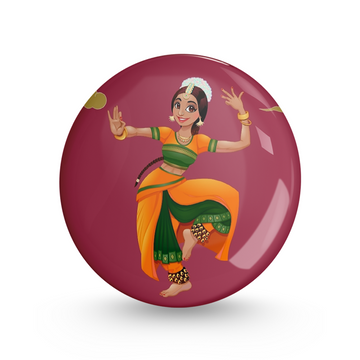 Barathanatiyam Pin-back Button Badge