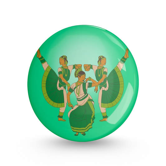 Kuchipudi Pin-back Button Badge