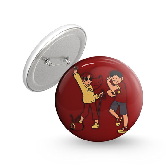 Free Style Dancers Pin-back Button Badge