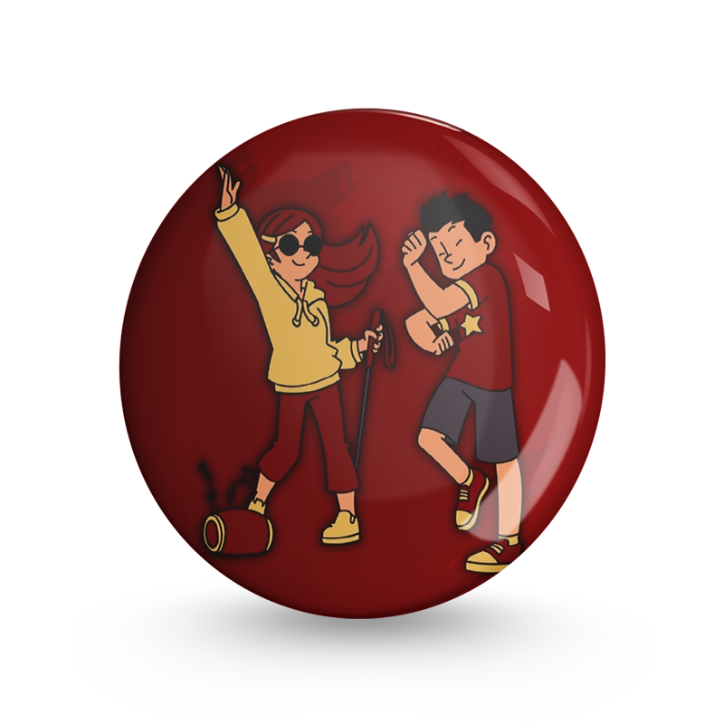 Free Style Dancers Pin-back Button Badge