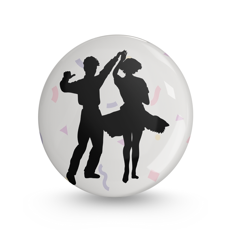 Couple Dance Pin-back Button Badge