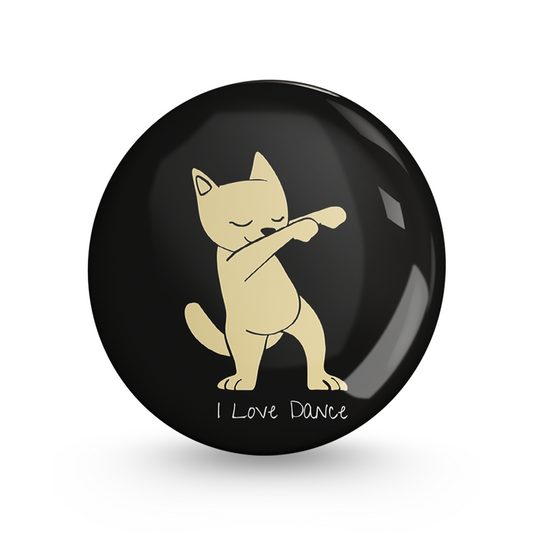 I Love Dance Kitty Pin-back Button Badge