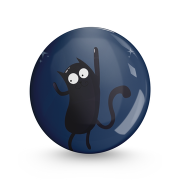 Dancing Cat Pin-back Button Badge