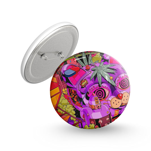 Trippy World Pin-back Button Badge