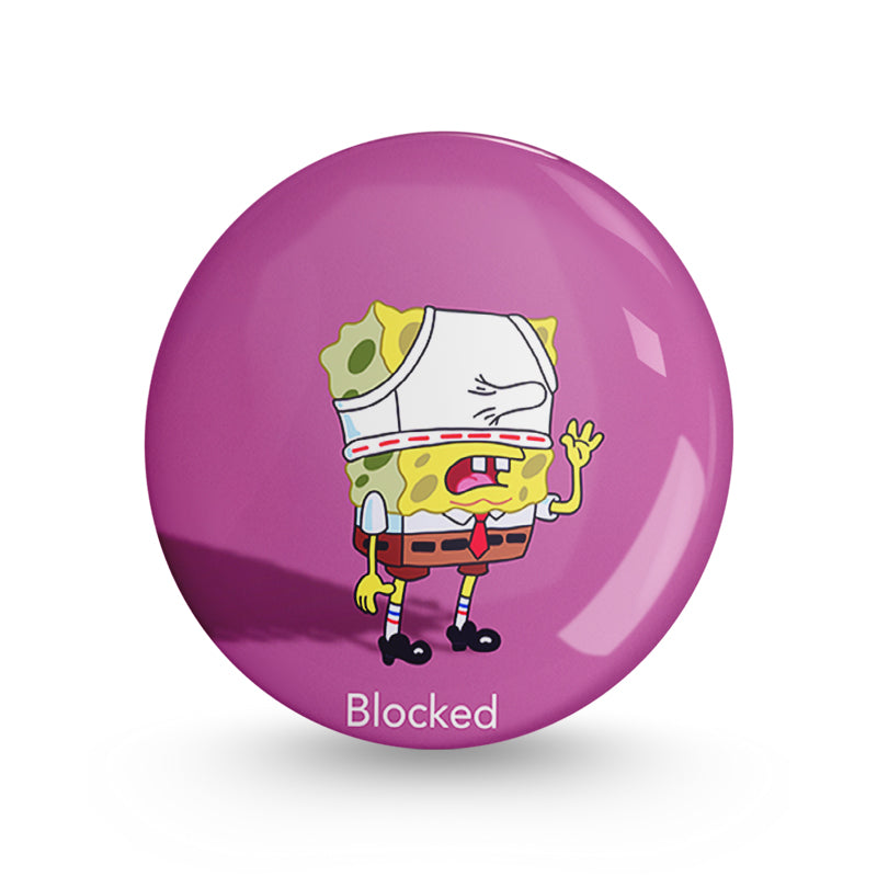 Blocked Pin-back Button Badge