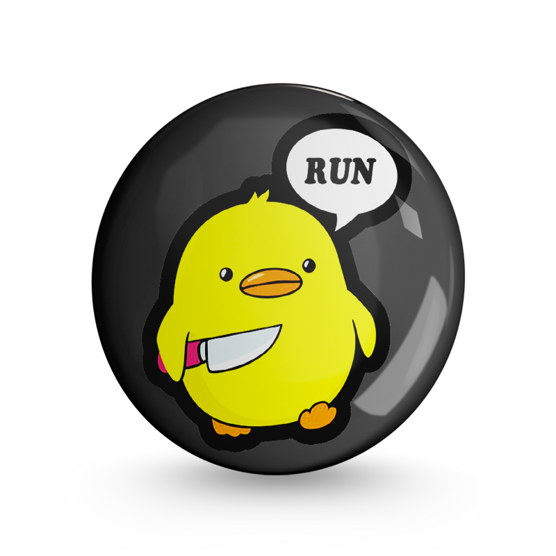 Rowdy Duck Pin-back Button Badge