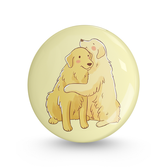 Happy Couple Pin-back Button Badge