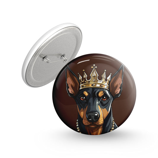 Dog King Pin-back Button Badge