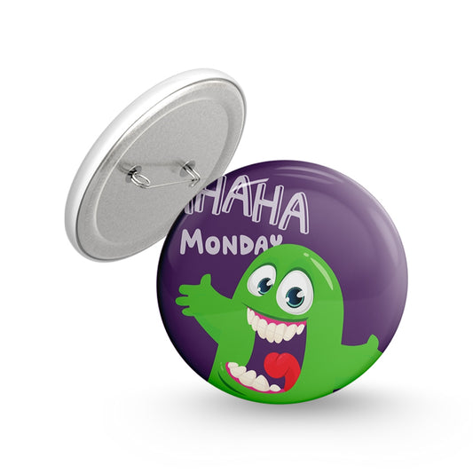 Alien Monday Pin-back Button Badge