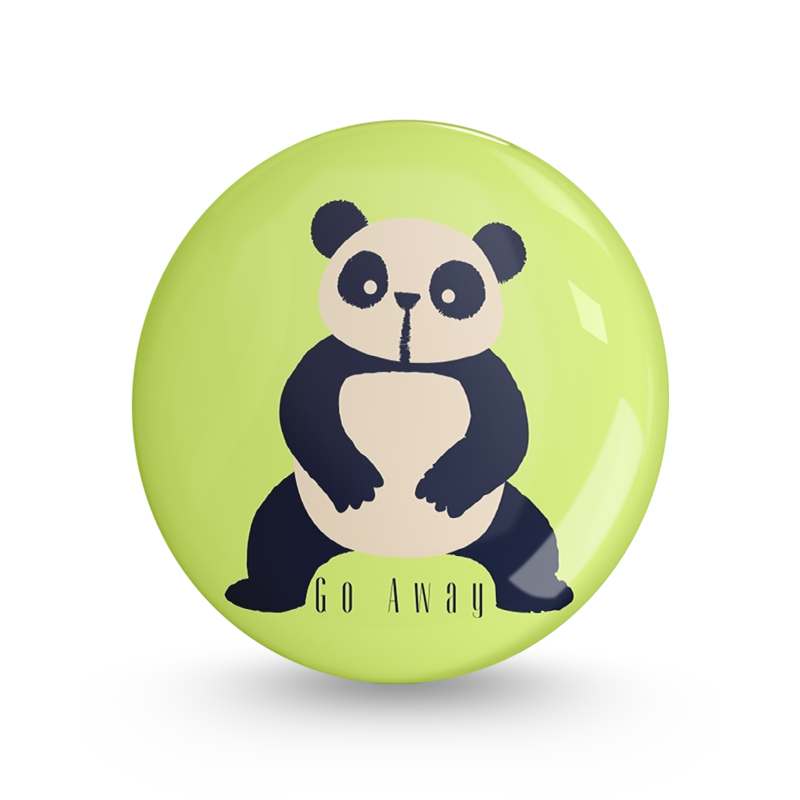 Go Away Pin-back Button Badge