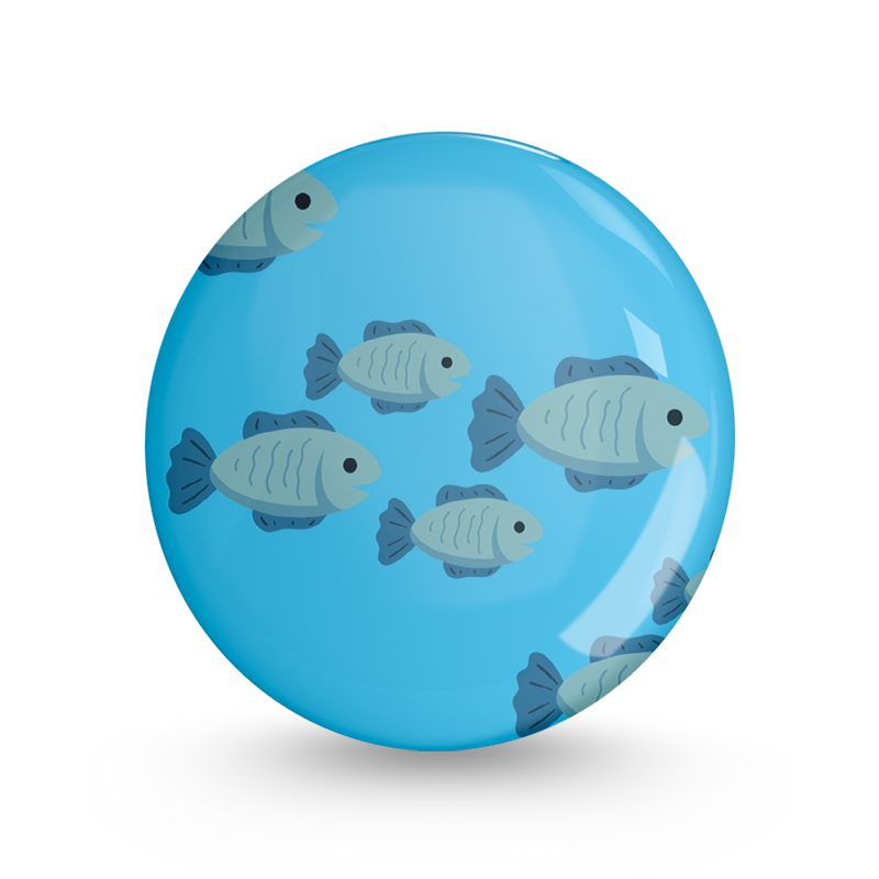 Fishes Pin-back Button Badge