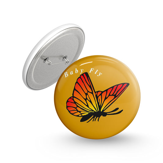 Butterfly Pin-back Button Badge