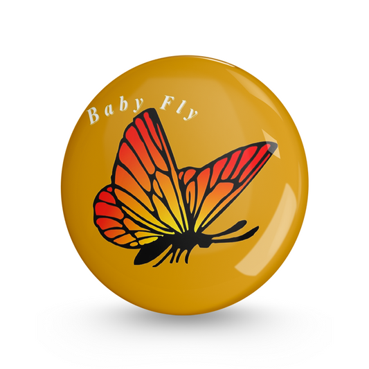 Butterfly Pin-back Button Badge