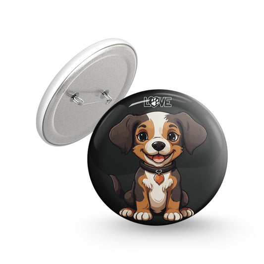 Puppy love Pin-back Button Badge