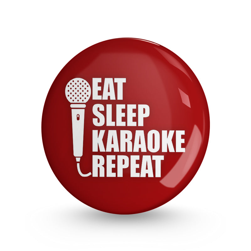 Karoke and repeat Pin-back Button Badge