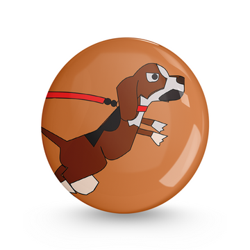 Abstarct Dog Pin-back Button Badge