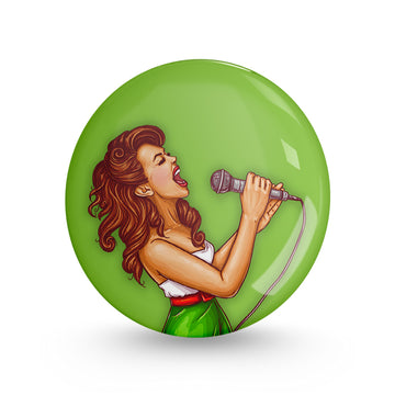 Pop Singer Pin-back Button Badge