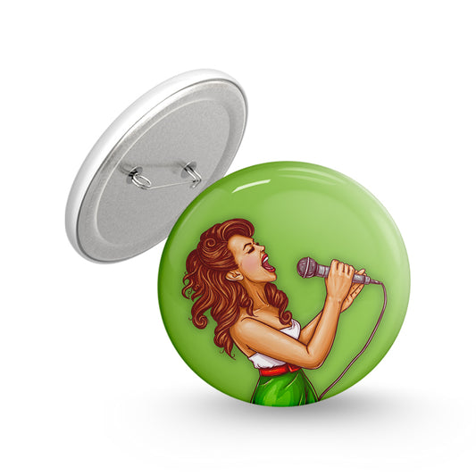 Pop Singer Pin-back Button Badge