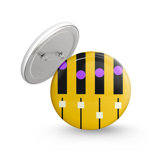 Keyboard Pin-back Button Badge