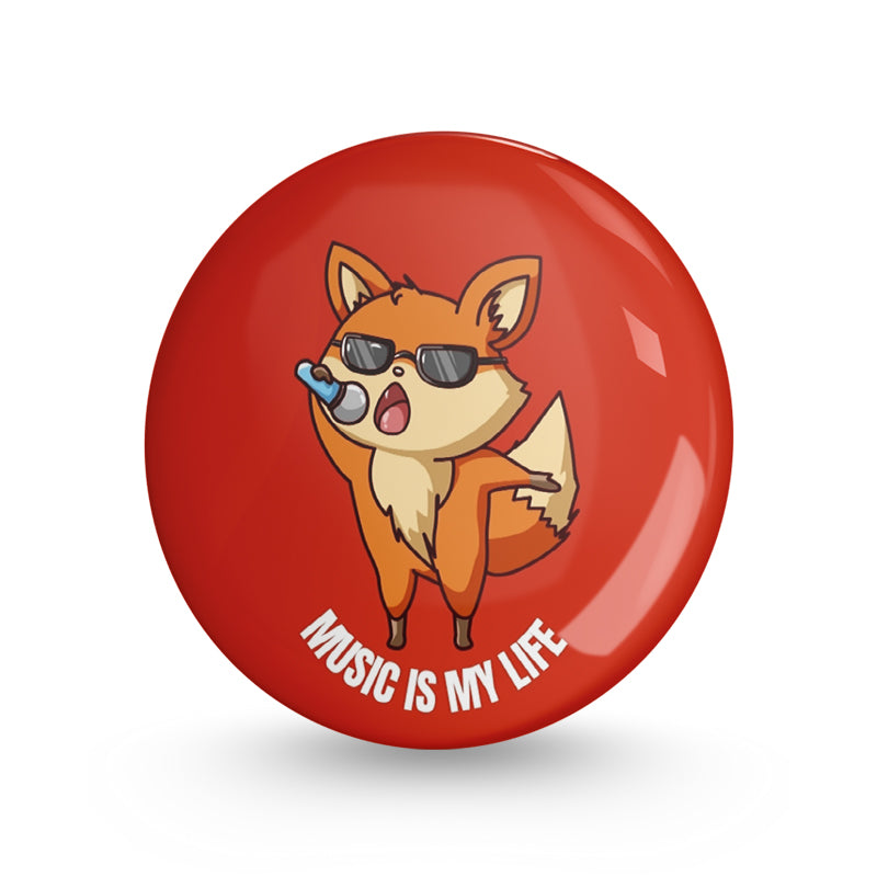 Music is my Life Pin-back Button Badge