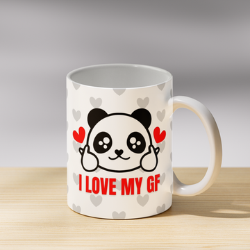 Cute Panda I Love My Gf Coffee Mug