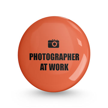 Photographer At Work Pin-back Button Badge