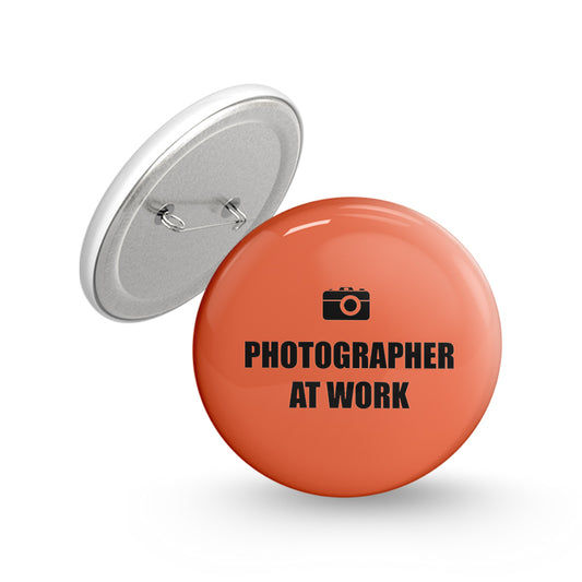 Photographer At Work Pin-back Button Badge