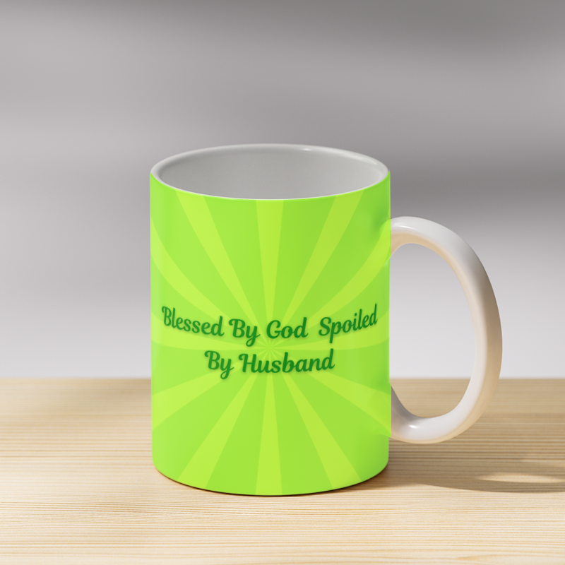 Blessed by God Spoiled By Husband Coffee Mug