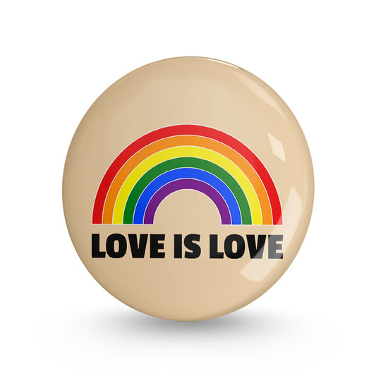 Rainbow Love Pin-back Button Badge