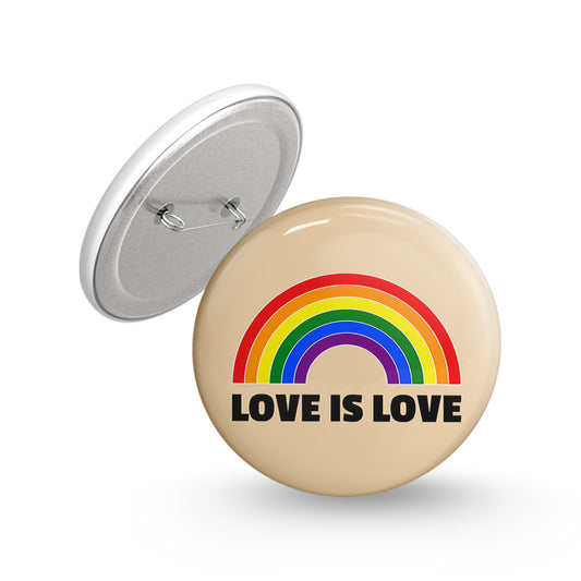 Rainbow Love Pin-back Button Badge