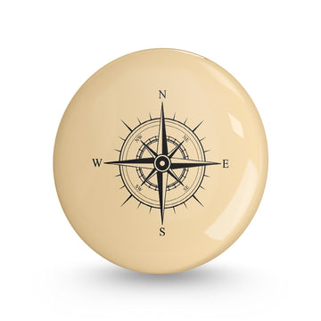 Compass Pin-back Button Badge