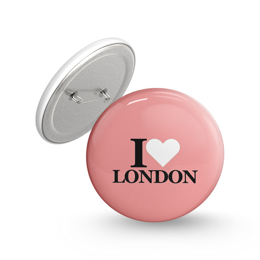 I Love London Pin-back Button Badge