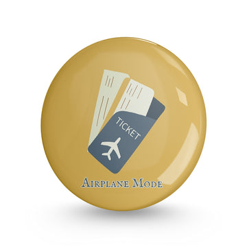 Airplane Mode Pin-back Button Badge