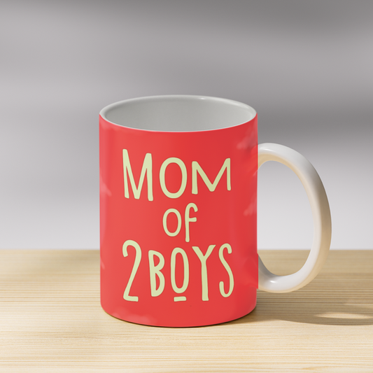 Mom of 2 Boys Coffee Mug