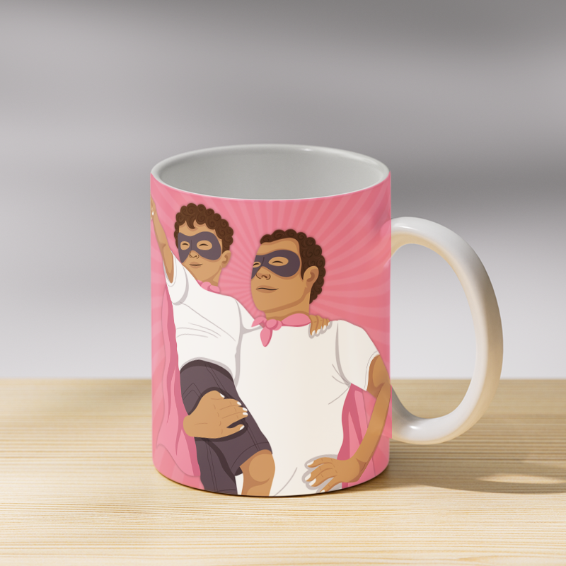 Super Dad and Son Coffee Mug