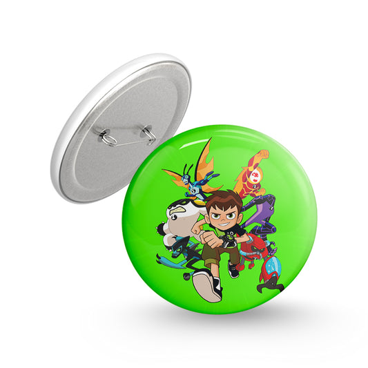 Ben Ten Art Pin-back Button Badge