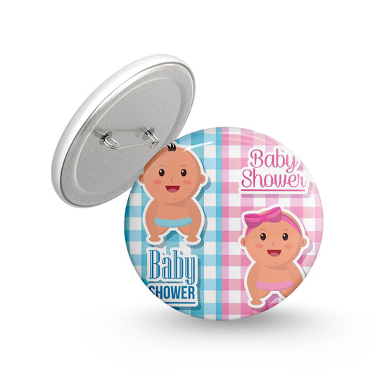 Baby Shower Pin-back Button Badge