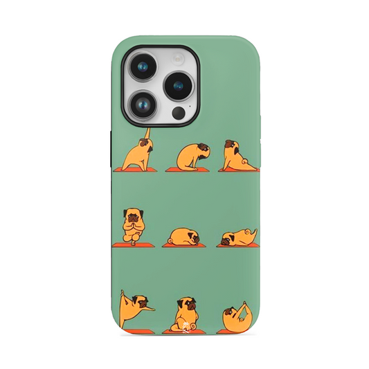 Doggy Doing Yoga Postures Flexible Soft Silicone Case