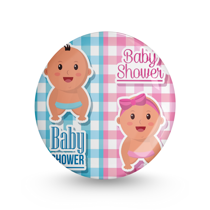 Baby Shower Pin-back Button Badge