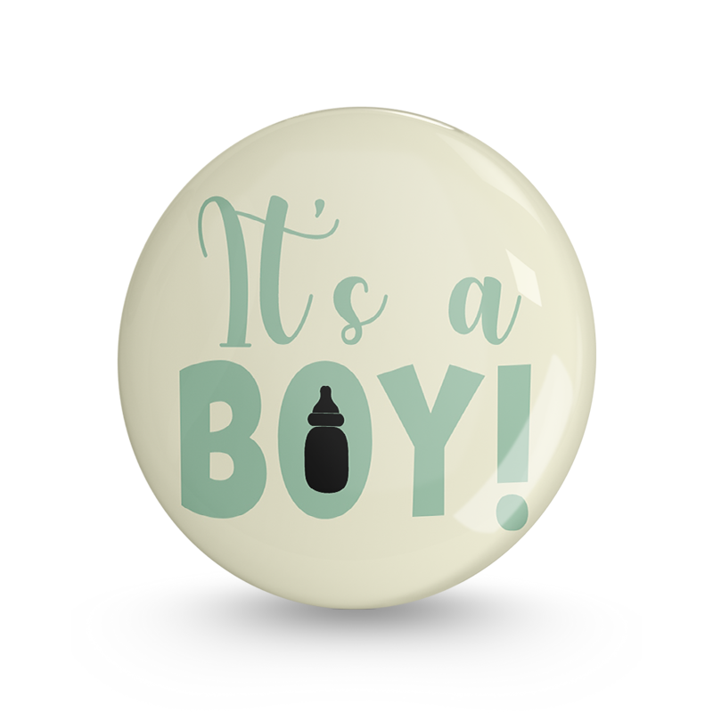 Its a Boy Pin-back Button Badge