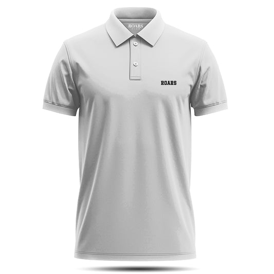 Roars White Men's Polo T-Shirt