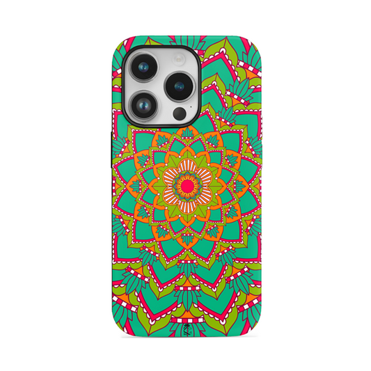 Green Mandala Pattern Flexible Soft Silicone Case