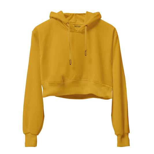 Honey Yellow Crop Hoodie